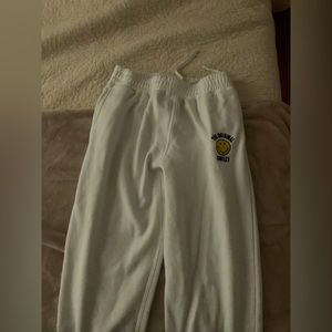 H&M x SMILEY size S white sweat pants